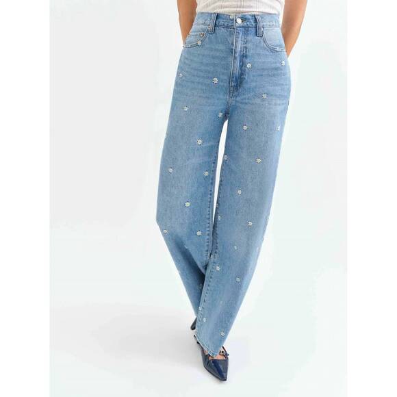 NEW DAZE far out high rise wide leg jean in daze-y - Picture 5 of 5